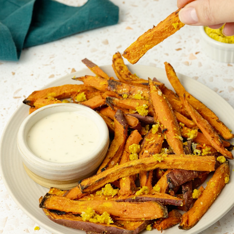 Golden Chedda Sweet Potato Fries