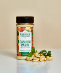 Farmer Foodie Italian Herb Cashew Parm with ingredients. Versatile & Vegan.
