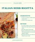 Farmer Foodie Italian Herb Cashew Parm Ricotta Recipe Extension.